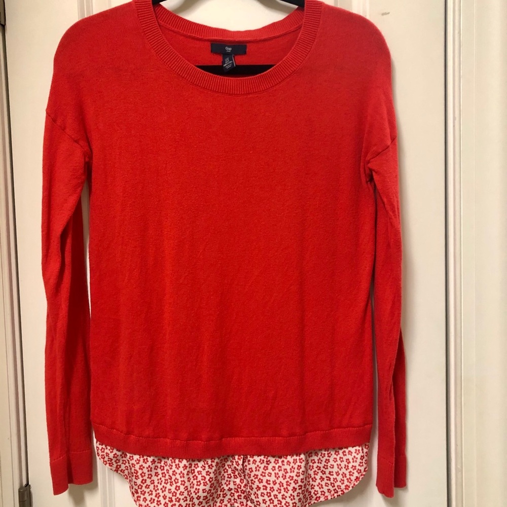 Fun Orange/Red sweater for Fall. GAP